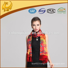 Fashion New Women's Silk Scarf Stole Brushed And Printed Pattern Printed Shawl